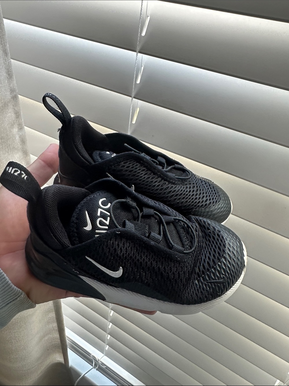 Nike Kids Black and White Mesh Athletic Sneakers Nike